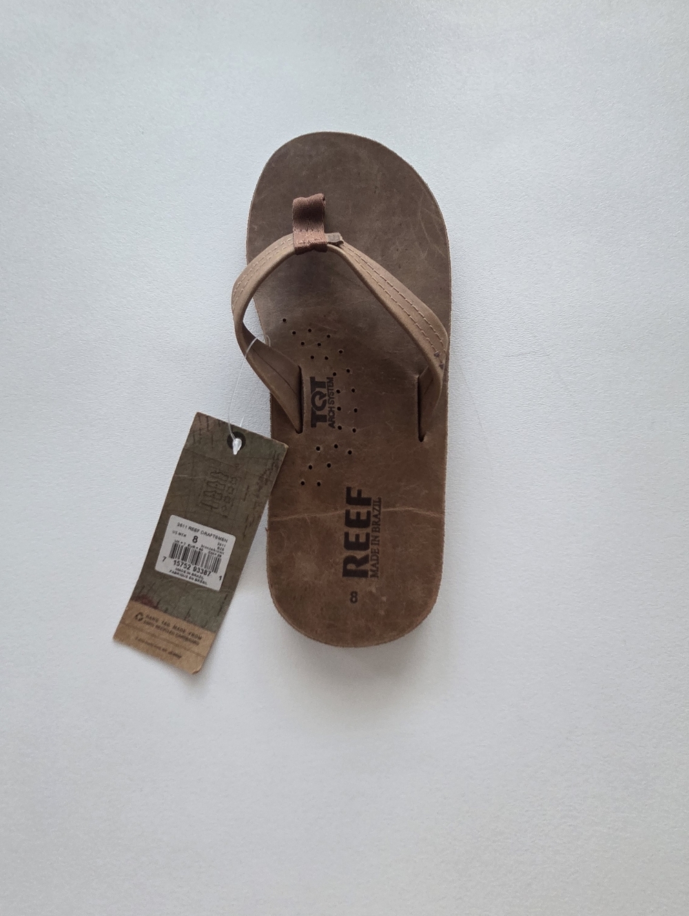 Reef Men’s Flip Flops Sandals Brown Mixed Size 8 Right / 9 Left Single Pair